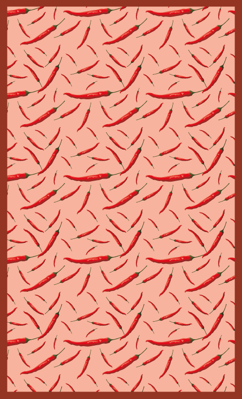 Tapis vinyle cuisine motif de piment - TenStickers