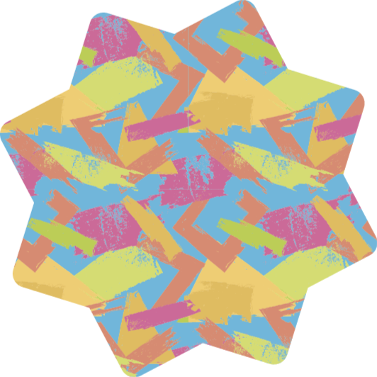 Tapis vinyles géométriques formes abstraites colorées - TenStickers