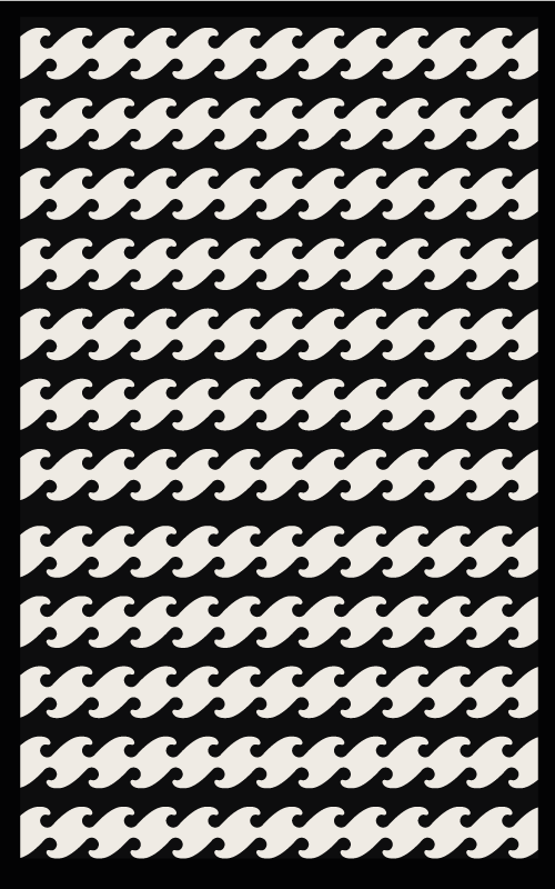 Tapis vinyle rayures lignes ondulées monochromes - TenStickers