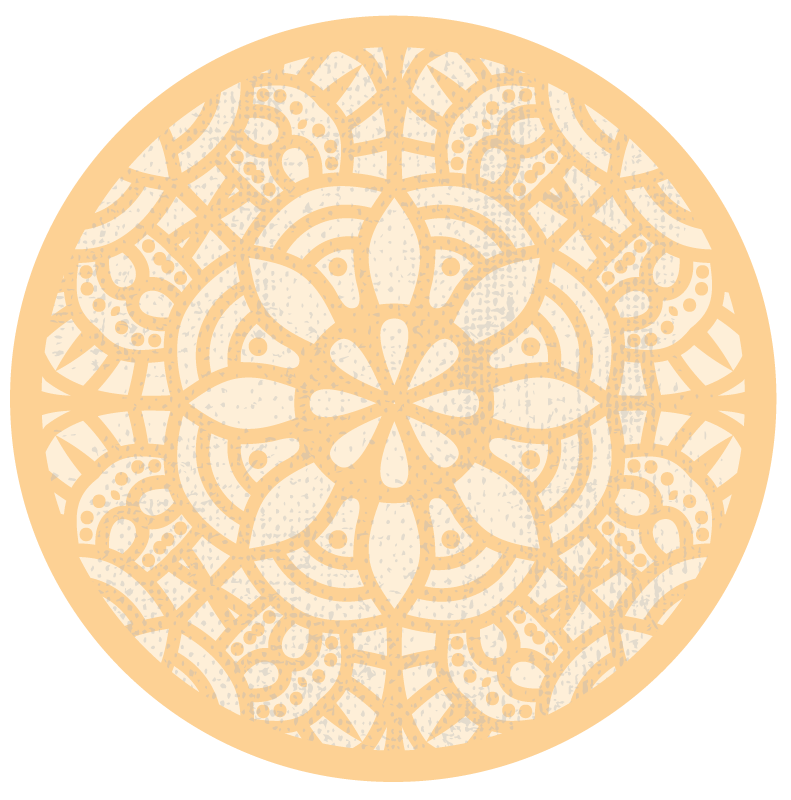 Tapis vinyle mandala motif cercle - TenStickers