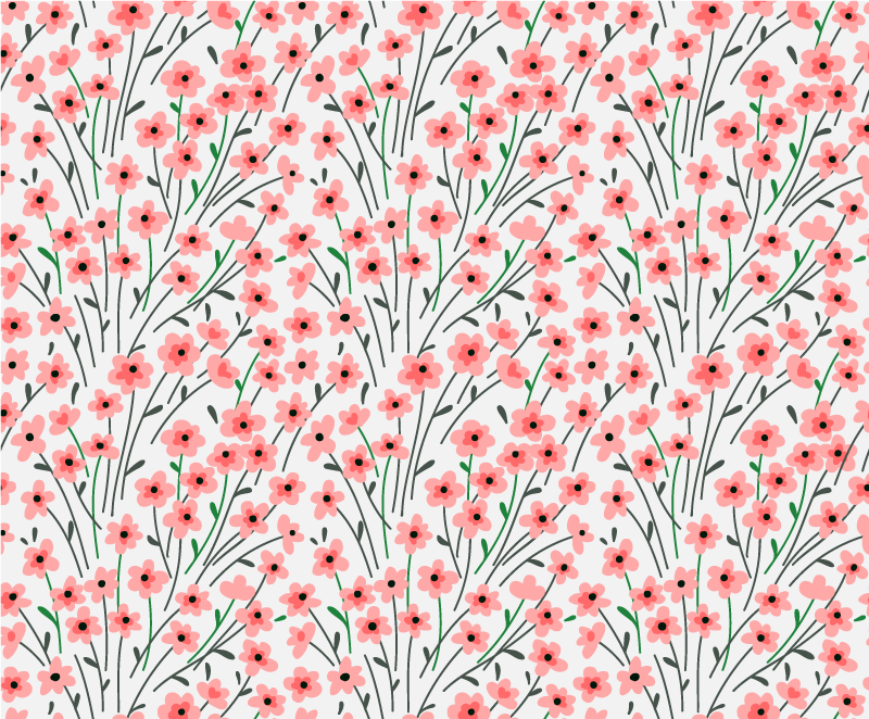 Tapis vinyle fleurs et plantes design floral - TenStickers