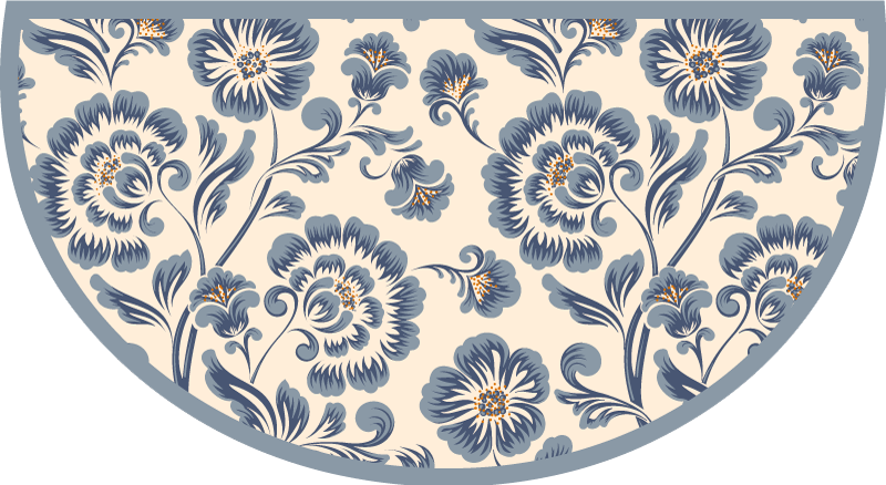 Tapis vinyle fleurs et plantes rehausseur d'entrée florale - TenStickers