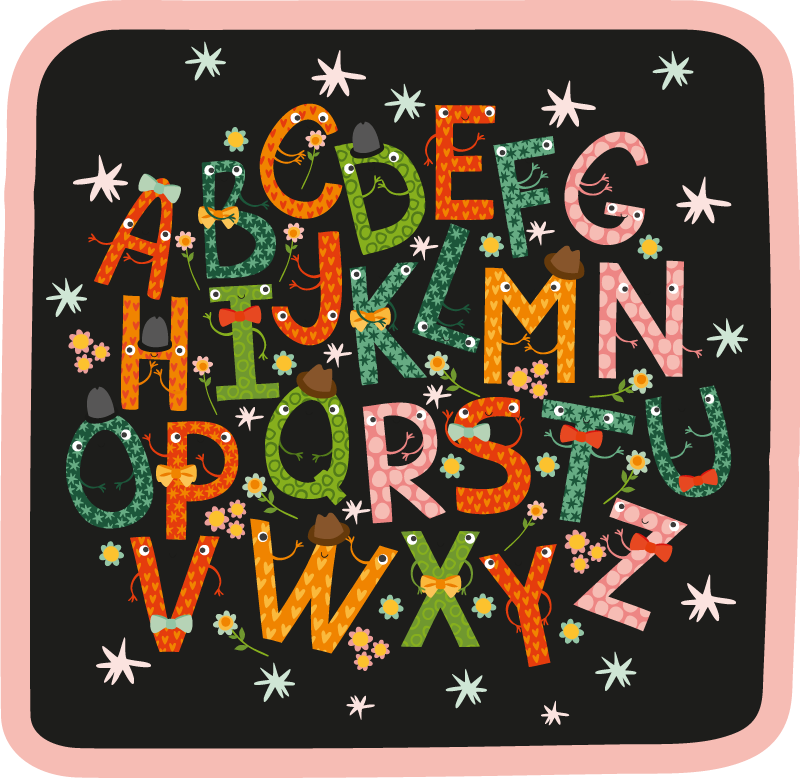 Tapis vinyle alphabet enchantement des lettres - TenStickers