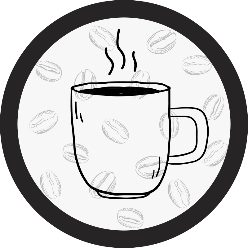 Tapis vinyle cuisine illustration de tasse à café - TenStickers