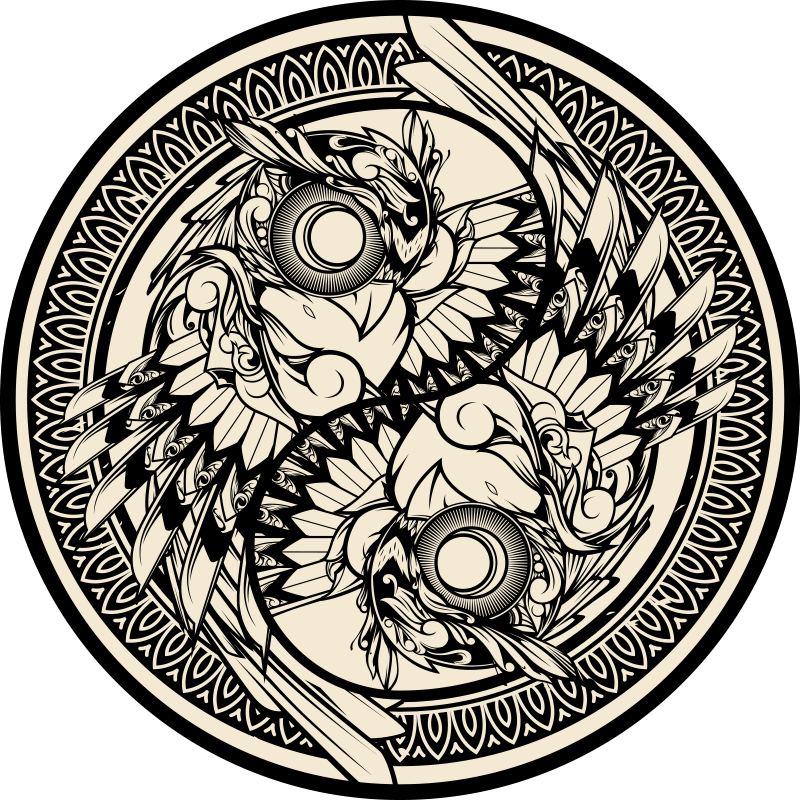 Tapis vinyle mandala détaillé - TenStickers
