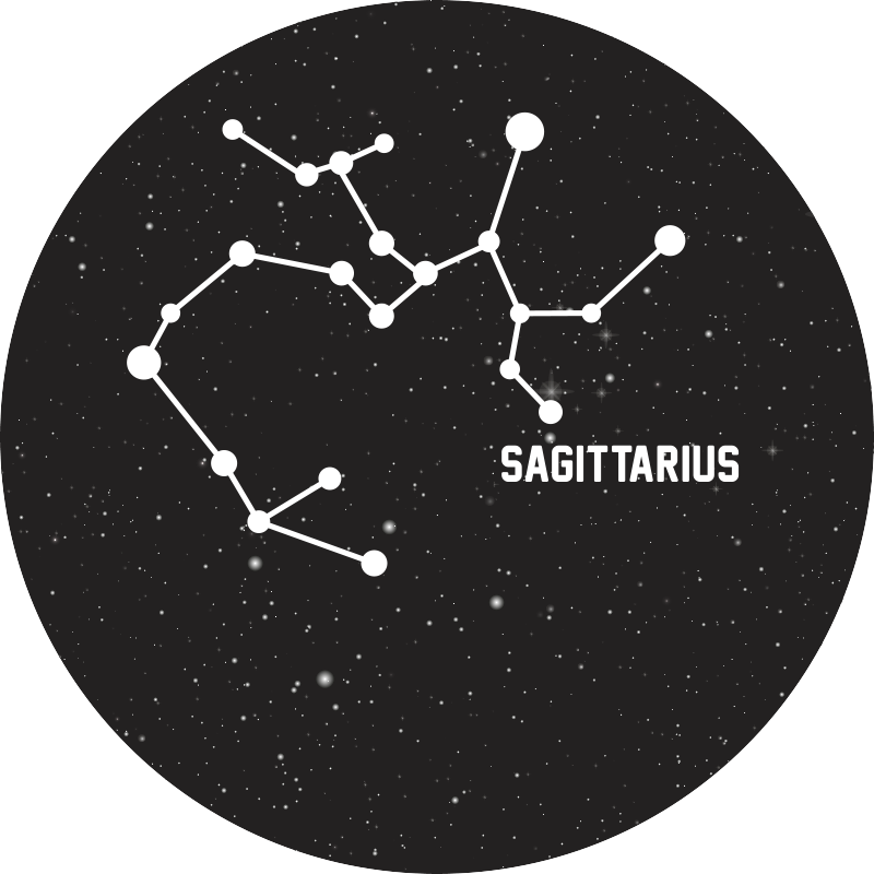 Tapis vinyle étoile constellation du sagittaire - TenStickers