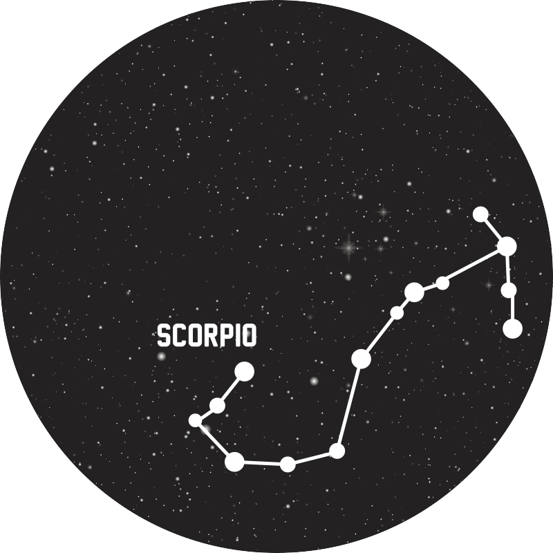 Tapis vinyle étoile constellation du scorpion - TenStickers