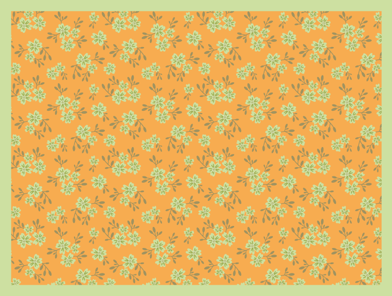 Tapis vinyle fleurs et plantes surface à motif floral - TenStickers