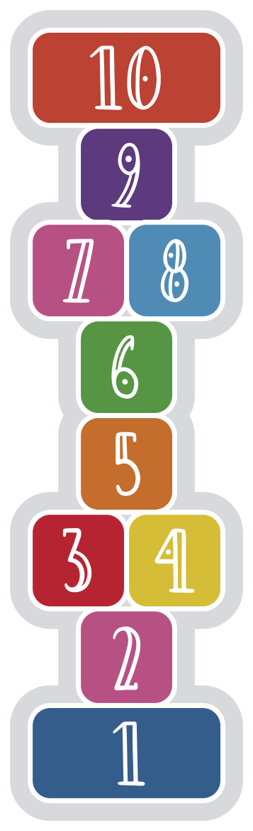 Tapis vinyle jeux séquence de marelle - TenStickers