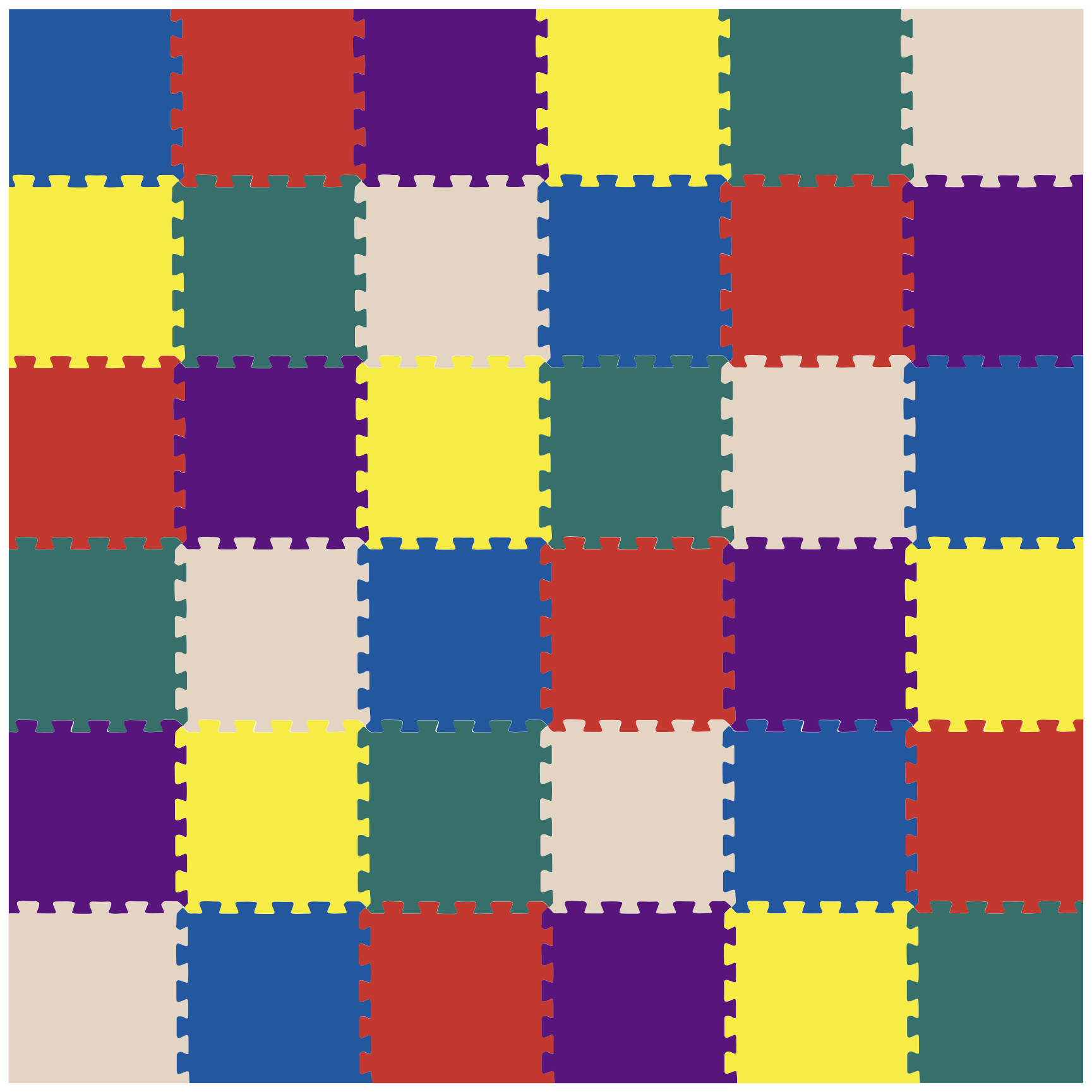 Tapis vinyle autres tapis tapis puzzle coloré - TenStickers