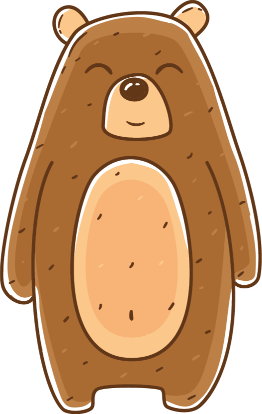 Tapis vinyle animal illustration d'ours - TenStickers