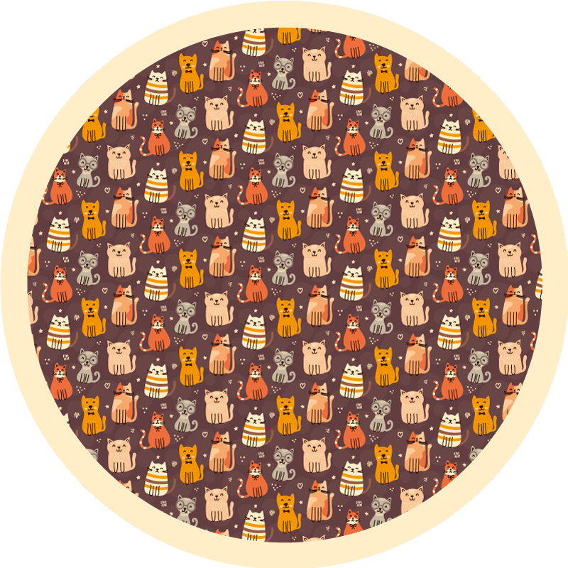Tapis vinyle autres tapis cercle de jeu à motifs animaux - TenStickers