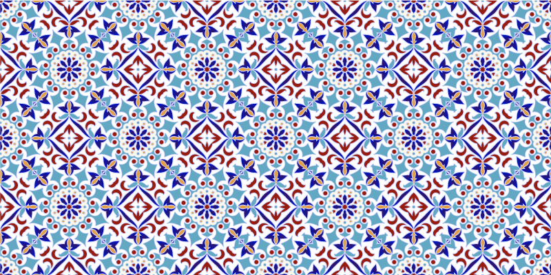 Tapis vinyle carreaux de ciment motif en céramique - TenStickers
