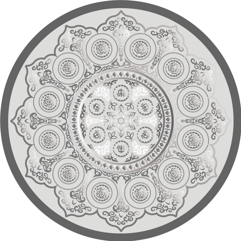 Tapis vinyle mandala motif mandala - TenStickers