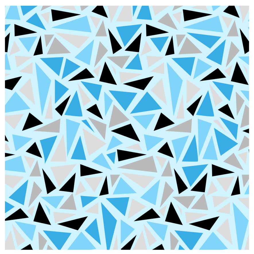 Tapis vinyles géométriques motif triangulaire abstrait - TenStickers