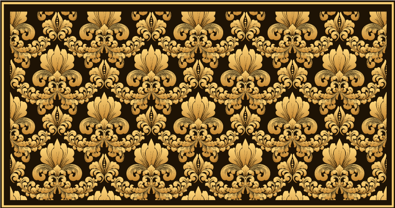 Tapis vinyle texture ornementation baroque - TenStickers