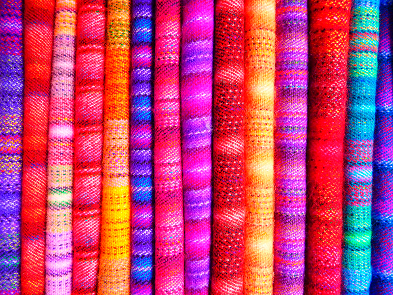 Tapis vinyle texture rayures colorées en mosaïque - TenStickers