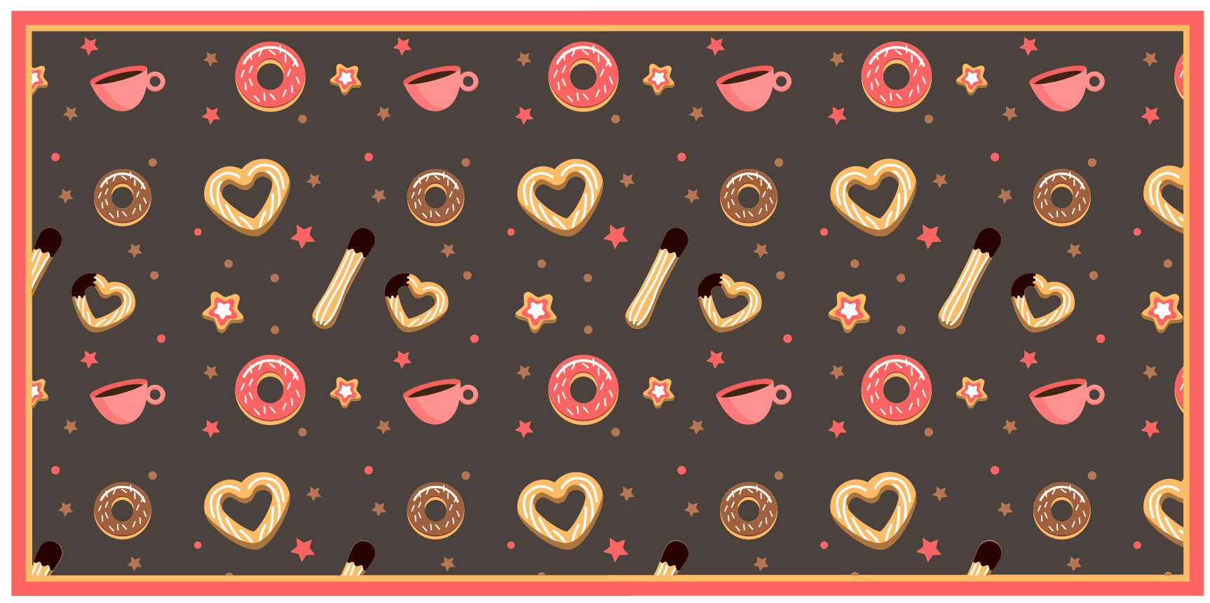 Tapis vinyle  événements friandises chérie - TenStickers