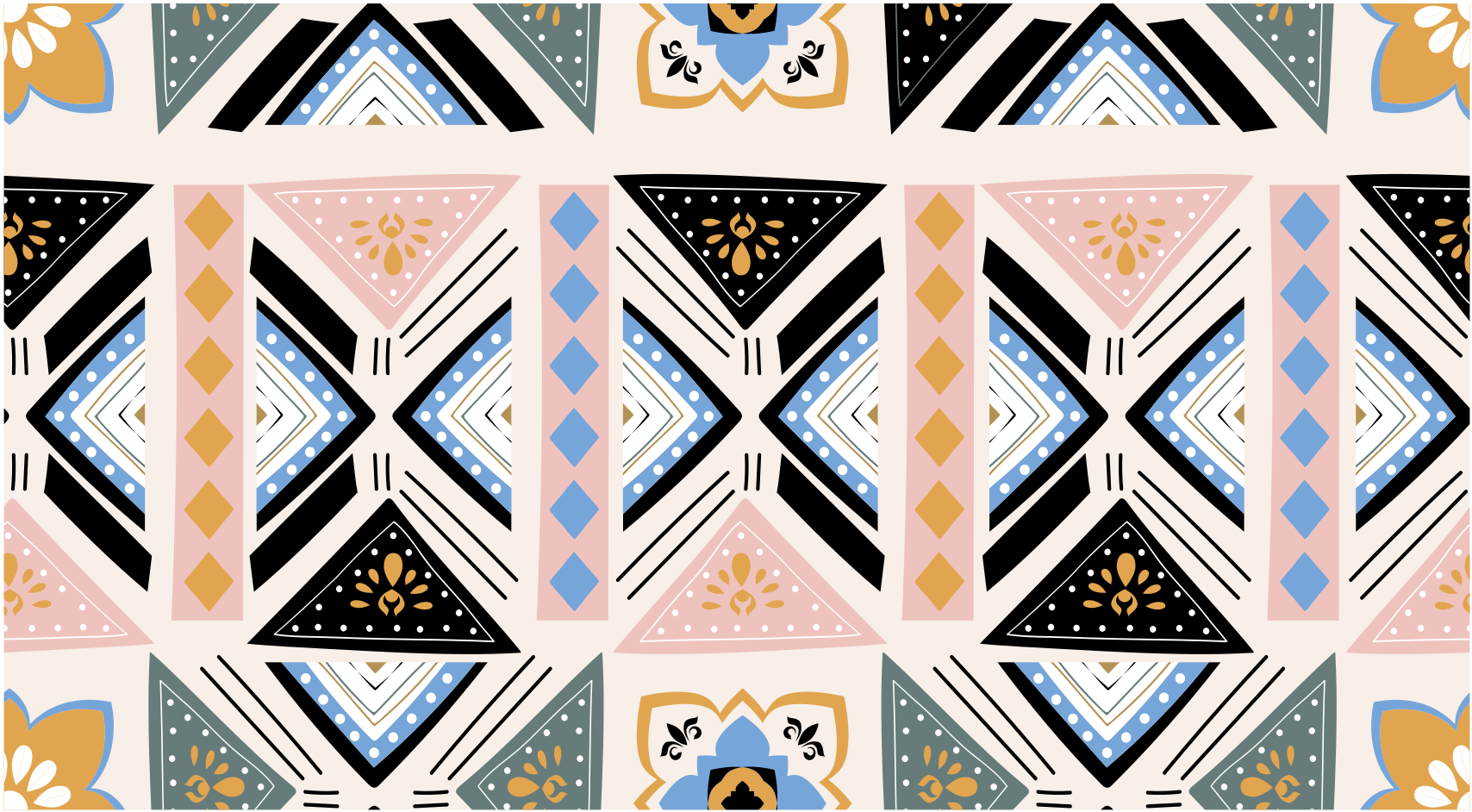 Tapis vinyles géométriques tapisserie à motifs géométriques - TenStickers