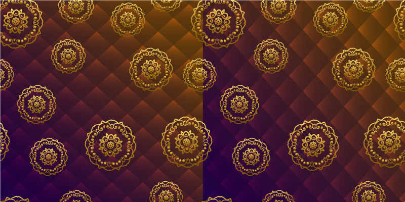 Tapis vinyle mandala motifs superposés - TenStickers