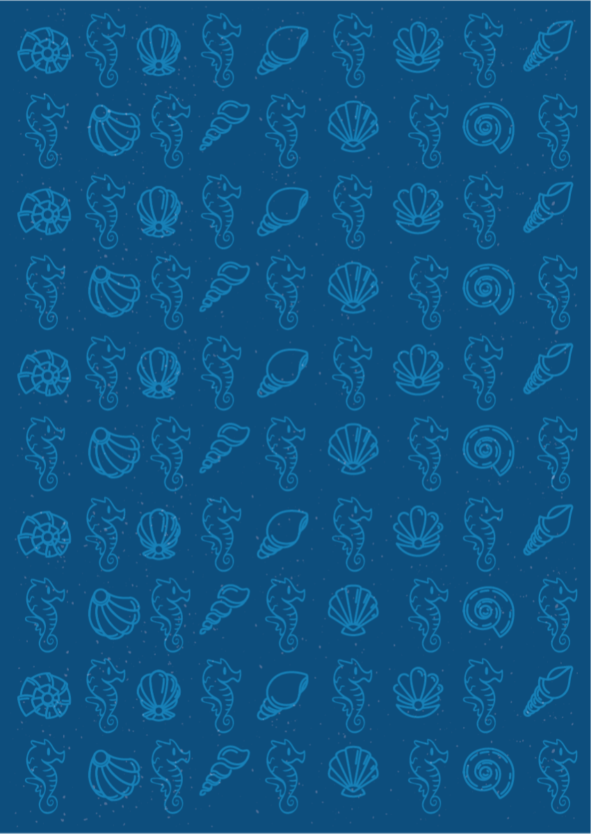 Tapis vinyle animal illustration de motifs marins - TenStickers