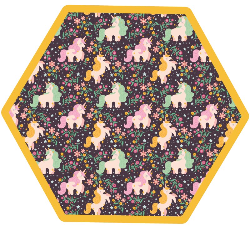 Tapis vinyle licornes créatures mythiques - TenStickers