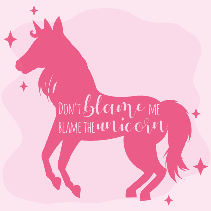 Tapis vinyle pour enfants blâmer la licorne - TenStickers