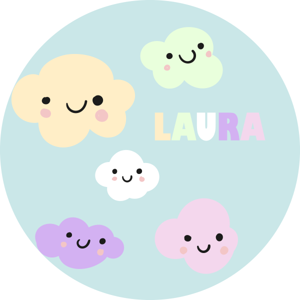 Tapis vinyle personnalisé nuages personnalisables - TenStickers