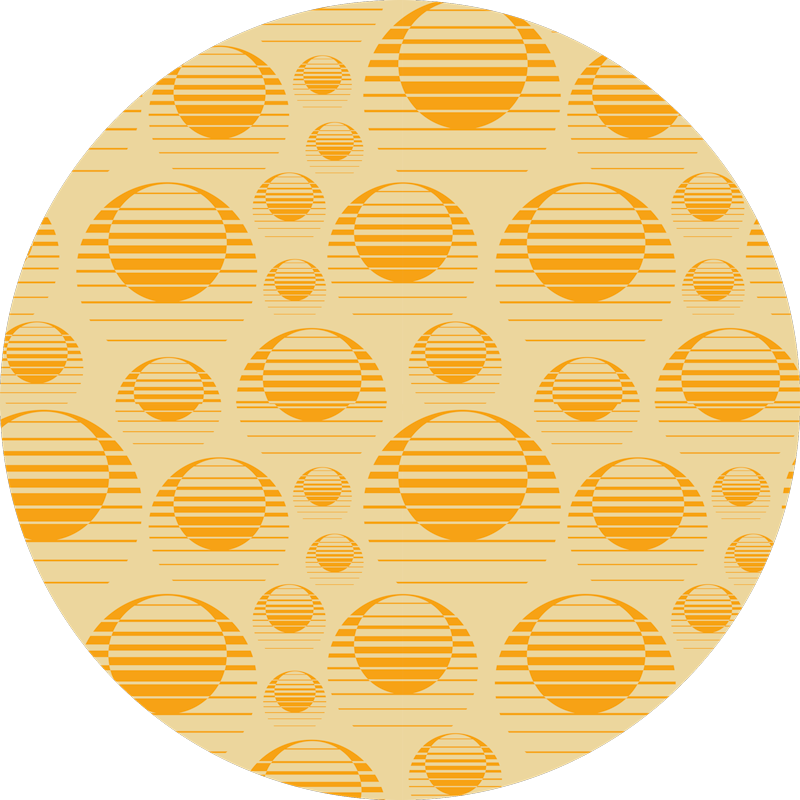 Tapis vinyle salle a manger motif circulaire - TenStickers
