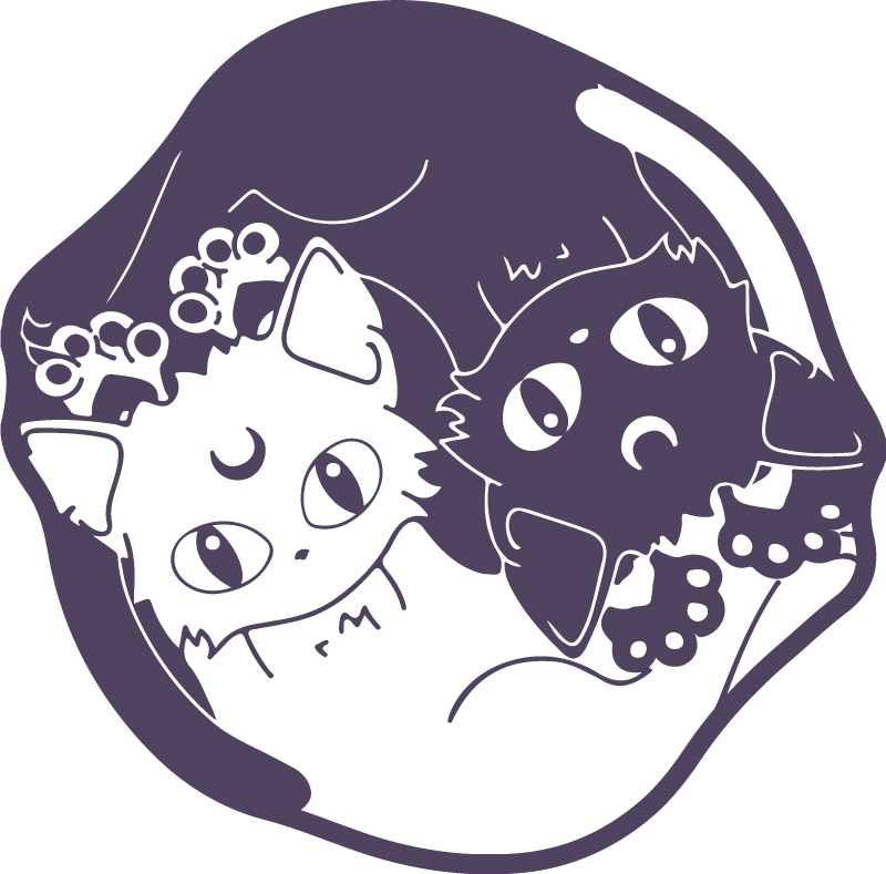 Tapis vinyle pour enfants duo de chats ludique - TenStickers