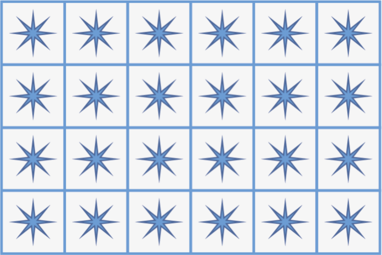 Tapis vinyle carreaux de ciment tuiles étoile de la boussole - TenStickers