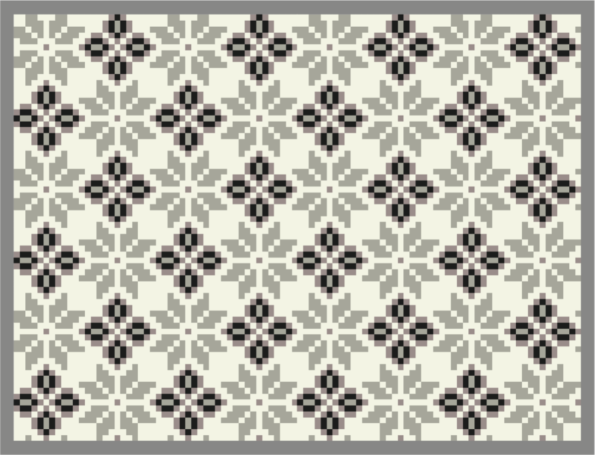 Tapis vinyle carreaux de ciment motif de tuiles monochromes - TenStickers