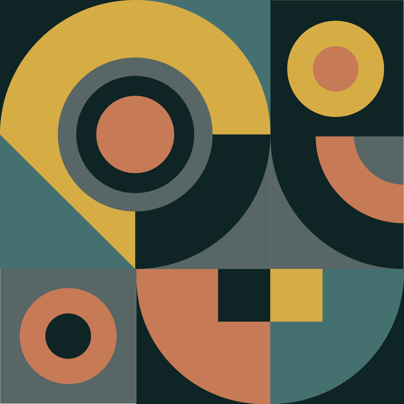 Tapis vinyles géométriques composition de formes - TenStickers