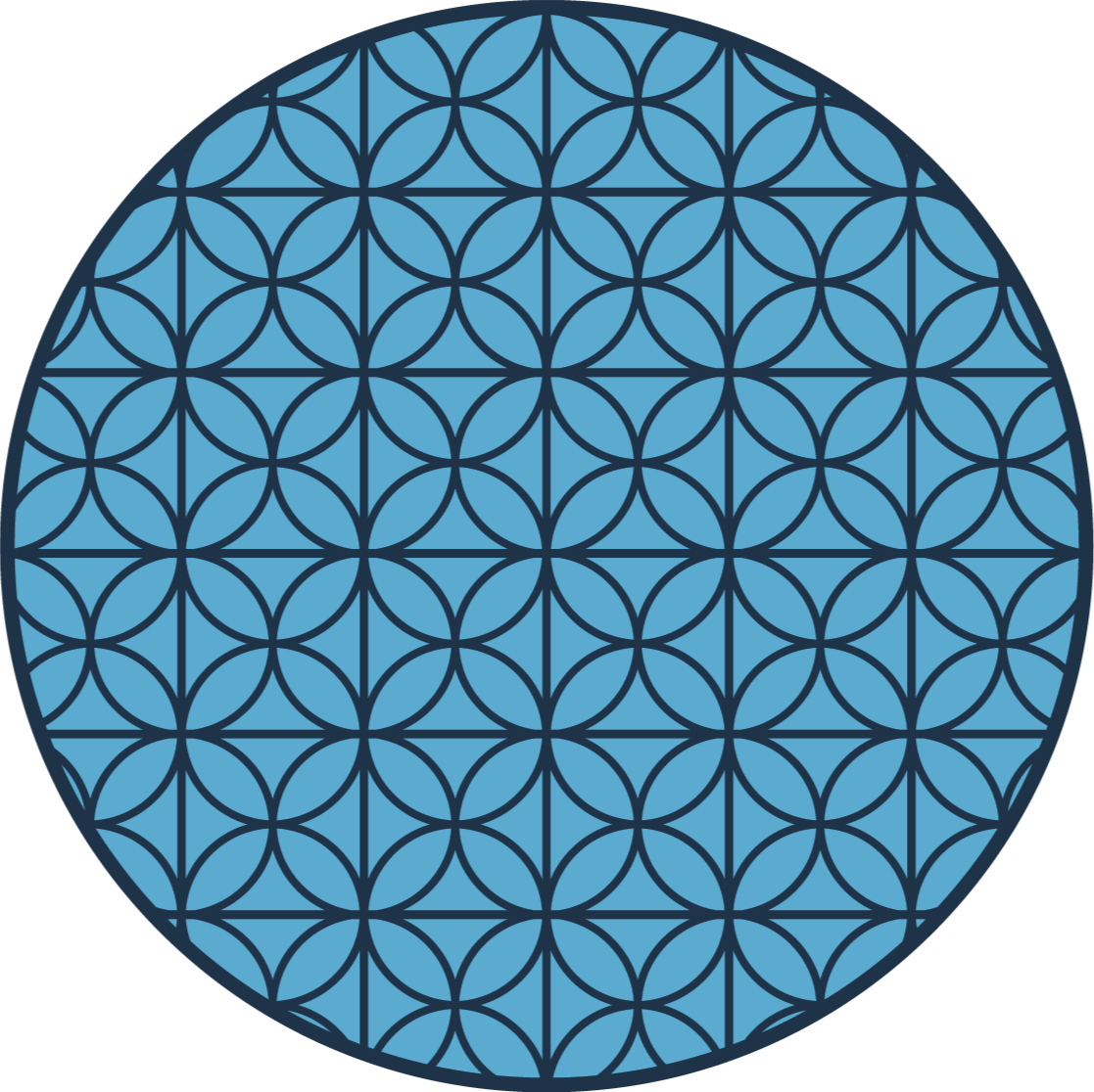 Tapis vinyles géométriques circulaire géométrique - TenStickers