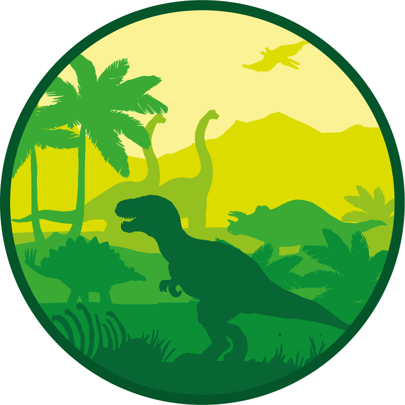 Tapis vinyle chambre bébé scène d'aventure de dinosaures - TenStickers