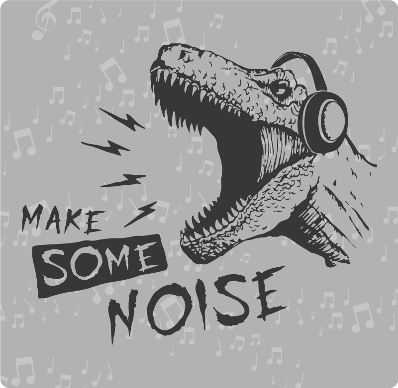 Tapis vinyle autres tapis son dynamique de dinosaure - TenStickers