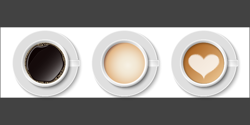 Tapis vinyle cuisine chemin de table pour tasses à café - TenStickers