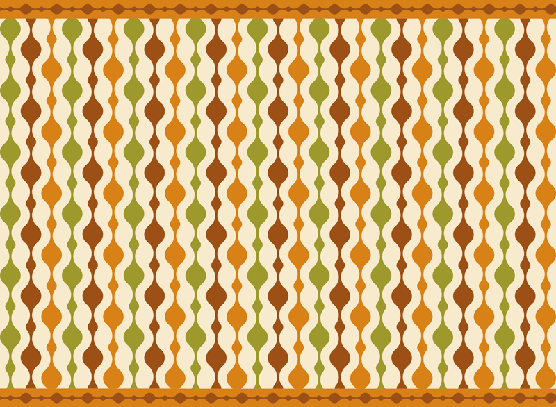 Tapis vinyle rayures conception de lignes ondulées - TenStickers