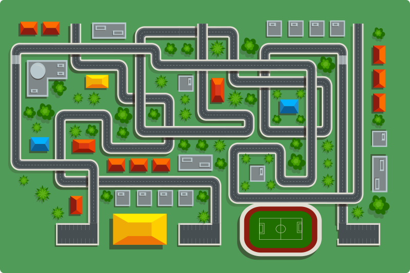 Tapis vinyle autouroute conception des routes de la ville - TenStickers