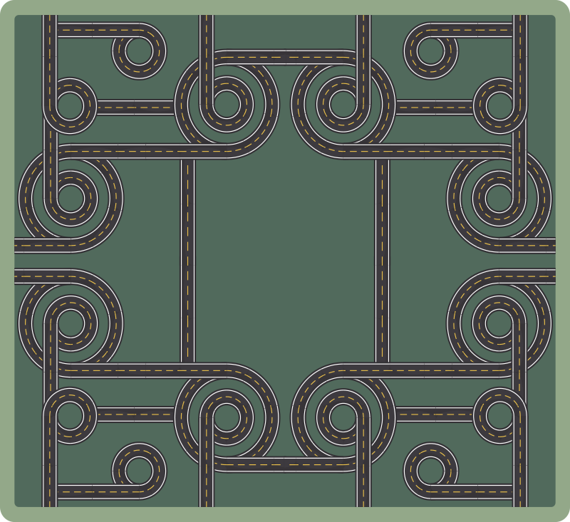 Tapis vinyle autouroute modèle de chaussée - TenStickers