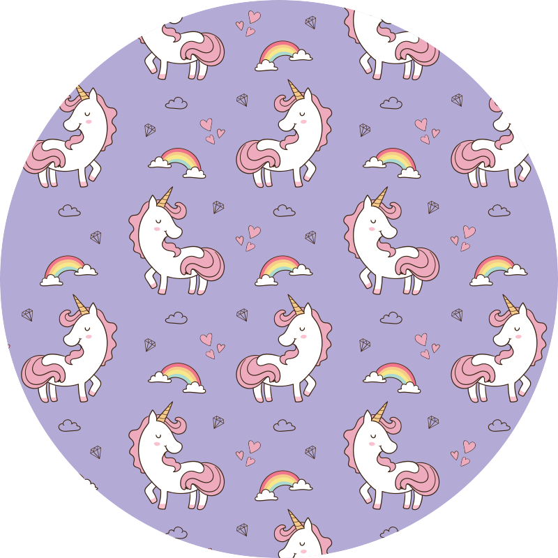 Tapis vinyle pour enfants motif fantaisie de licorne - TenStickers