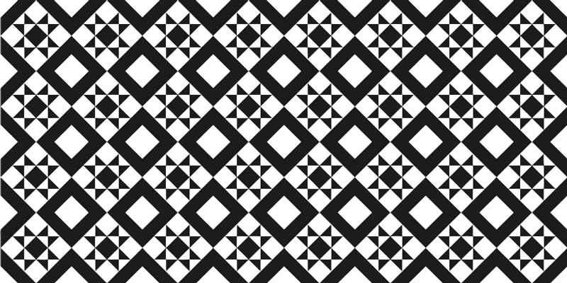 Tapis vinyles géométriques géométries monochromes - TenStickers