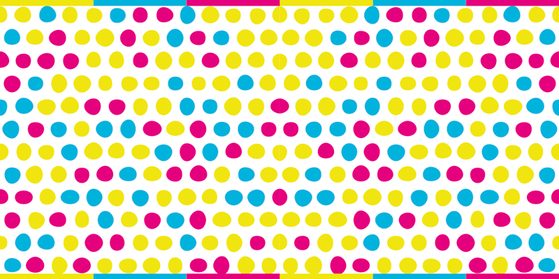 Tapis vinyle rayures tableau à pois - TenStickers