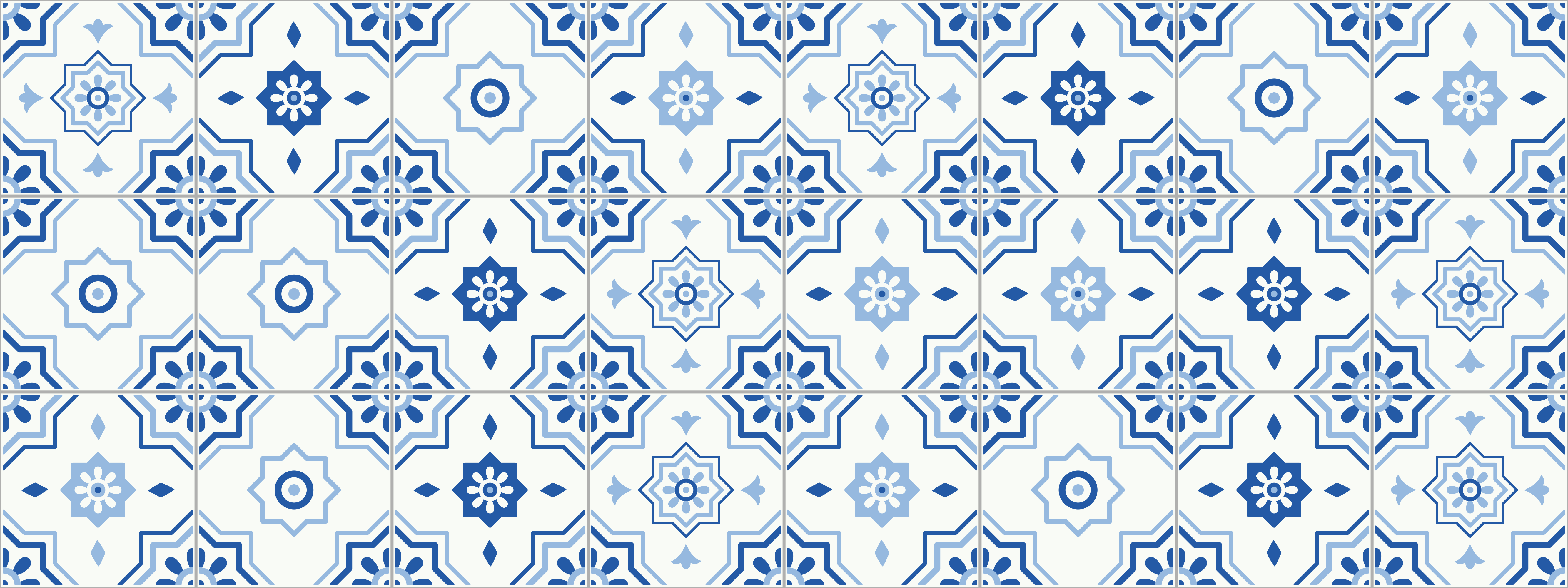 Tapis vinyle carreaux de ciment design géométrique - TenStickers