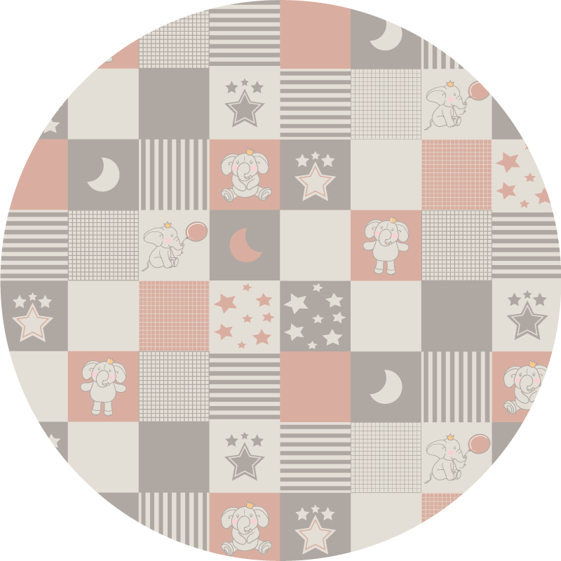 Tapis vinyle pour enfants patchwork enfantin - TenStickers