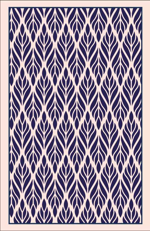 Tapis vinyles géométriques motif de feuille angulaire - TenStickers