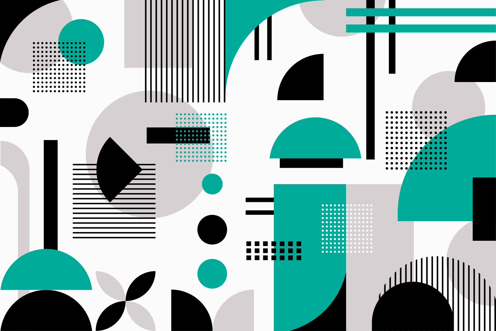 Tapis vinyle design moderne formes géométriques turquoises - TenStickers