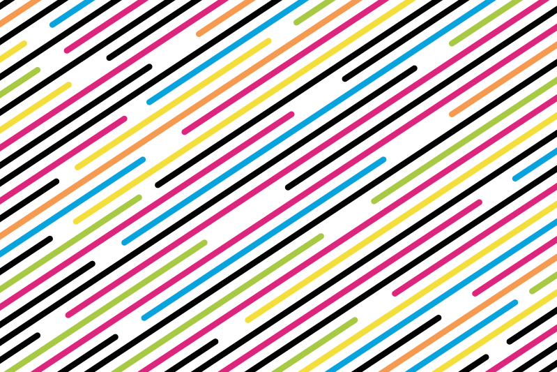 Tapis vinyle rayures lignes diagonales colorées - TenStickers