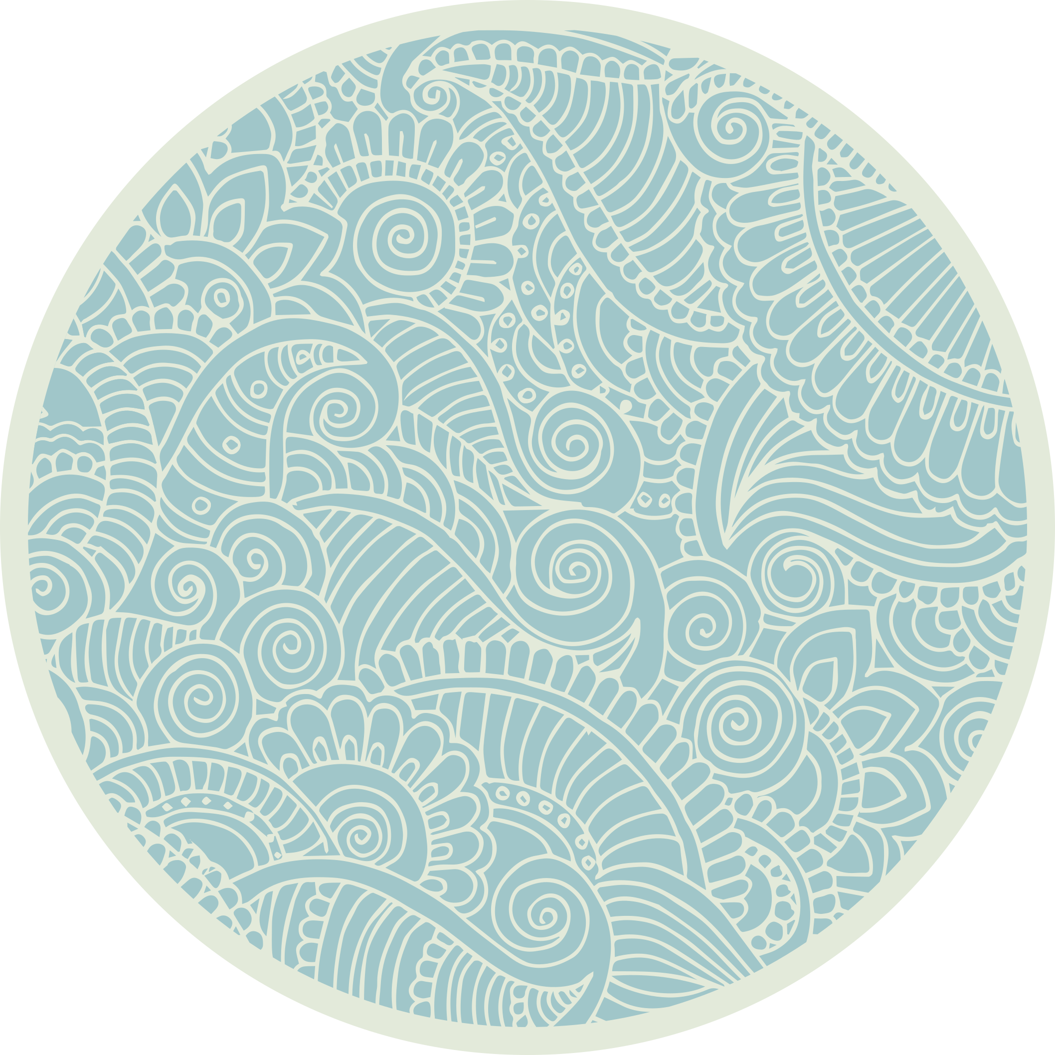 Tapis vinyle mandala tourbillonnant - TenStickers