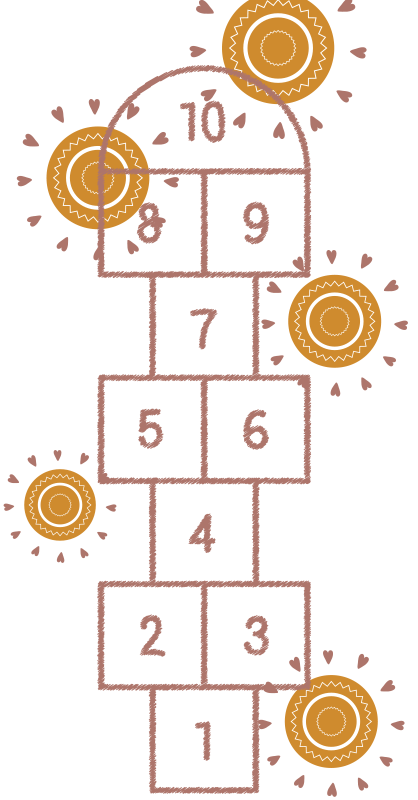 Tapis vinyle jeux terrain de jeu de marelle - TenStickers